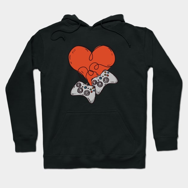 Gamer, gaming Love Hoodie by LR_Collections